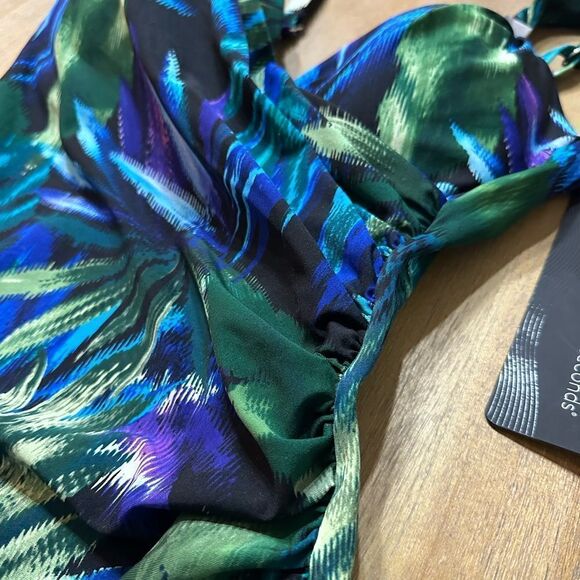 MiracleSuit Siren Underwire Swimsuit Tropical Palms size 12 - Picture 3 of 11